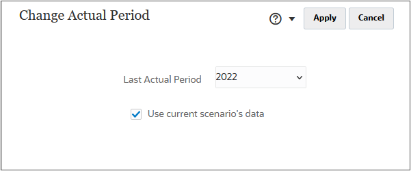 Changing the actual period